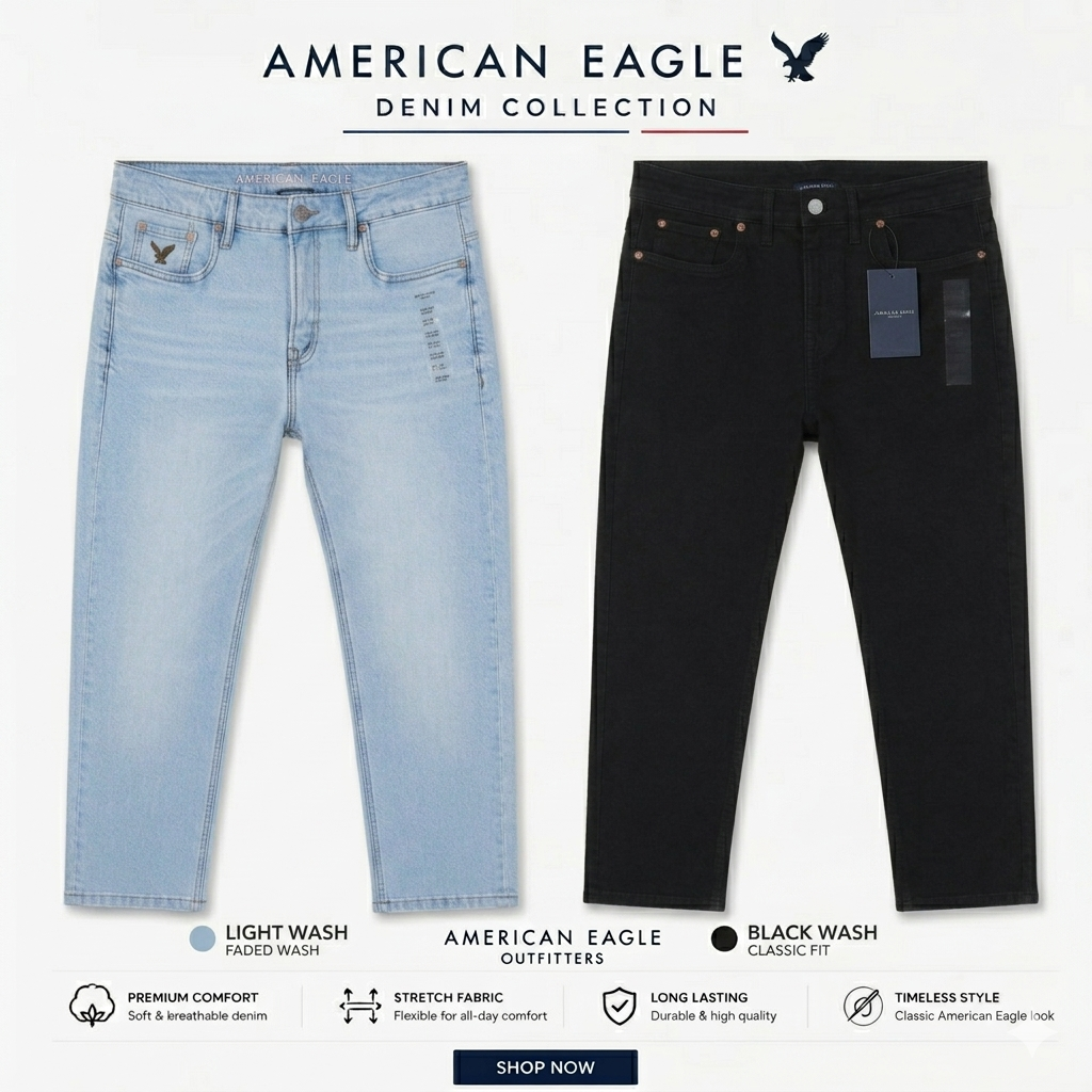 American Eagle Premium Denim ( Light Wash & Black Wash)