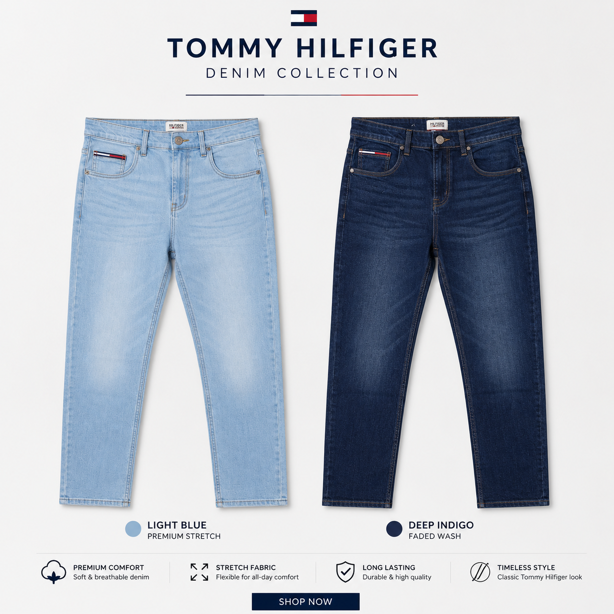Tommy Hilfiger Premium Stretch Jeans Dual Combo – Pick Your Duo